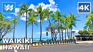 4K Exploring Waikiki in Honolulu Hawaii USA Walking Tour amp Travel Vacation Guide 🎧 Binaural Sound [upl. by Brynne]