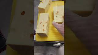 Emmental cheese slicing Libran food and travel Food Ideas Cheese Blocks Yt shorts video [upl. by Andras]