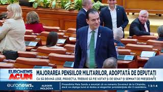 Majorarea pensiilor militarilor adoptată de deputați A fost o dezbatere cu scandal în plen [upl. by Nathanoj]