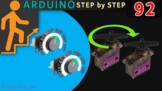 Lesson 92 Controlling Multiple servo each with potentiometer Arduino Step By Step Course [upl. by Quar]