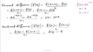 Numerical Differentiation  Forward Backward and Central Difference  Numerical Computation [upl. by Sarette]