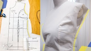 HOW TO ADD PRINCESS SEAM amp SIDE DARTS TO FRONT OF BASIC BODICE  KIM DAVE [upl. by Anytsirk]