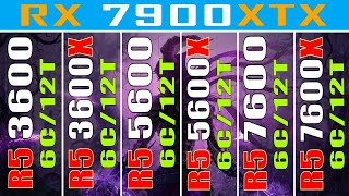 RYZEN 5 3600 vs RYZEN 5 3600X vs RYZEN 5 5600 vs RYZEN 5 5600X RYZEN 5 7600 vs RYZEN 5 7600X [upl. by Ladnik]