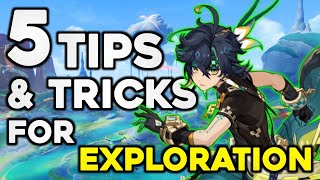 5 Tips amp Tricks for Exploration in Genshin Impact  No Interactive Map required [upl. by Aihsoj]