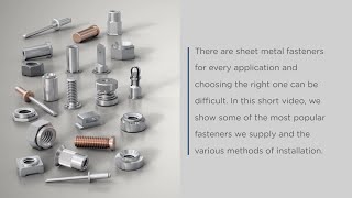 TR Fastenings  Fasteners for Sheet Metal Overview [upl. by Ycnalc100]