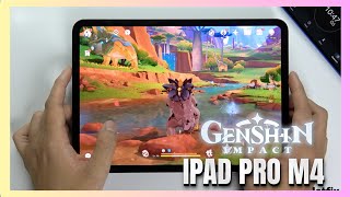 iPad Pro M4 Genshin Impact Gaming test  Apple M4 120Hz Display [upl. by Ettennaej]