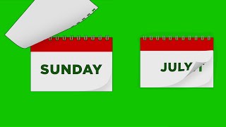 Green Screen Calendar days and months pack  VFX CREATOR STUDIO [upl. by Krueger699]