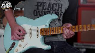 Fender Custom Shop 57 Strat Relic Faded Aged Daphne Blue [upl. by Anelehs]