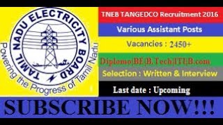 தமிழ்நாடு மின்வாரியத்தில் வரபோகும் வேலைகள் Total 2450  TANGEDCO BEBTECHDiploma [upl. by Adnohral988]