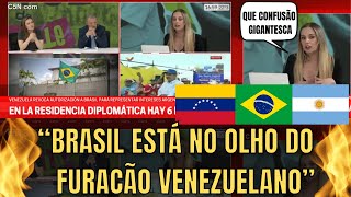 Tv Argentina Repercute Mega Confusão Sobre Embaixada Custodiada Pelo Brasil Na Venezuela [upl. by Tory]