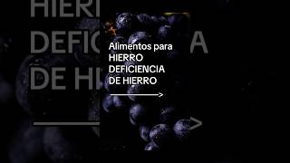 Alimentos para HIERRO DEFICIENCIA DE HIERRO🥩iron health wellness holistichealths [upl. by Nahtnoj]