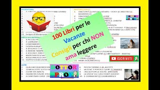 📙📘📗📕 CONSIGLI LIBRI x LE VACANZE x chi NON ama leggere Libri  famosi belli brevi audiolibri [upl. by Anagrom]