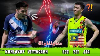 Highlights 🔴 Lee Zii Jia MALAYSIA vs THAILAND Kunlavut Vitidsarn Badminton Mens Singles [upl. by France313]