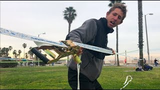 How to Set up a Double Ratchet Slackline Trickline [upl. by Fital]