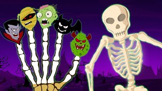 Spooky Scary Finger Family Song by Teehee Town kidssongs nurseryrhymes skeleton [upl. by Demeyer]