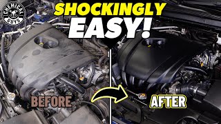 Easy Engine Bay Detailing  How To Wash Your Dirty Engine Bay With Two Products [upl. by Vachill]