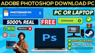 📥 ADOBE PHOTOSHOP DOWNLOAD  HOW TO INSTALL ADOBE PHOTOSHOP  ADOBE PHOTOSHOP PC OR LAPTOP DOWNLOAD [upl. by Ppilihp]