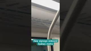 New signage onboard Sydney Metro [upl. by Nerac]