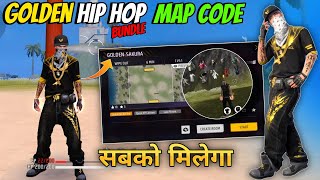 golden hip hop bundle map code  new craftland map code  craftland new map code free fire India 🇮🇳 [upl. by Annis]