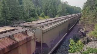 Westbound CPKC potash emties 621 roars past Ingolf on Saturday July 20th 2024 [upl. by Sybley]