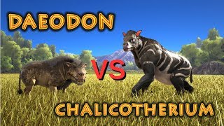 Daeodon vs Chalicotherium  ARK Survival Evolved  Cantex [upl. by Tilly]