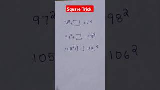 Square Trick shorts ytshorts maths mathstricks [upl. by Simonette]