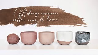 home studio  how i make ceramics cups at home full process [upl. by Attelocin]