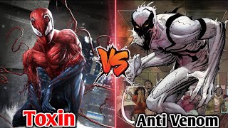 Toxin Vs AntiVenom  Fight Comparison  Explained In Hindi  Venom 2  Marvel  BNN Review [upl. by Hsan]