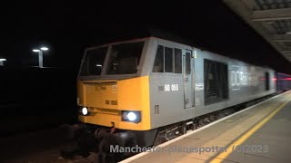 4K DCR Class 60055 Thomas Barnardo On 6Z23 Stone Train Is Seen Passing Swindon Station On 211223 [upl. by Earas492]