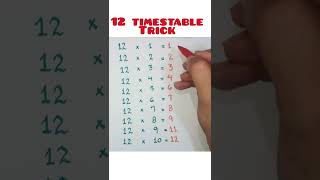 12 timestable Trick  12 timestable  table tricks [upl. by Merrow]