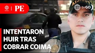 Policías se dan a la fuga tras ser soprendidos cobrando coima  Primera Edición  Noticias Perú [upl. by Rekoob]