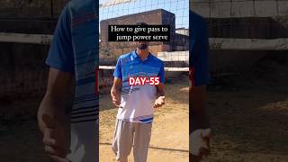 DAY55 JUMP HAND SERVE Pass kaise le lovevolleyball jump hand serveandspike foryou sports [upl. by Ical]