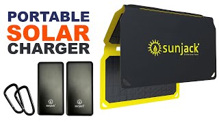 SunJack 25 Watt Portable Solar Charger with 10000mAh Power Banks [upl. by Ydassac]