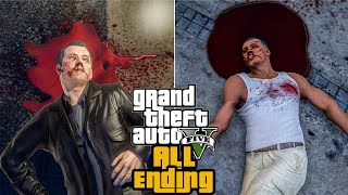 GTA 5  All 5 Endings A B C amp Secret [upl. by Viviyan]