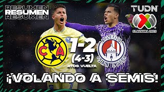 Resumen y goles  América 12 Atl San Luis  CL2023  4tos  TUDN [upl. by Novej]