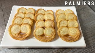 Palmiers  Easy Puff Pastry Snack [upl. by Malkah]