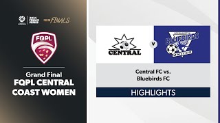 FQPL Central Coast Women Central FC vs Bluebirds FC Match Highlights [upl. by Airod]