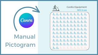 How to manually make a Pictogram in Canva  step by step [upl. by Tirrej716]