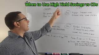 CDs vs High Yield Savings Accounts When and How to Use Them [upl. by Elleivad]