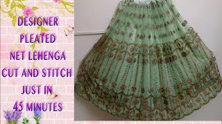 net lehenga cutting and stitching just in 45 minutes कैसे करे लहंगे की सिलाई प्रोफेशनल तरीके से [upl. by Airdnaxila]