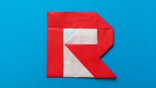 【折り紙】『 R 』の折り方 アルファベット ☆Origami☆ Folding paper into the figure of『 R 』 of the alphabet 折り紙の作り方 [upl. by Yevreh]