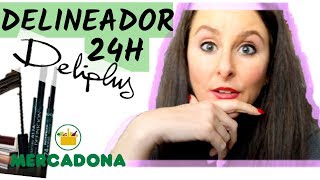 DELINEADOR MERCADONA DELIPLUS 24H WATERPROOF APDF ¿resiste 24h o es mentira reseñaREVIEW [upl. by Einnaffit]