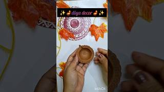 How to decorate diya●diya painting●diya decorat●diwali decoration diy diwali shorts ytshorts yt [upl. by Eellah501]