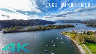 Lake Windermere Aerial Drone Footage DJI Mini 2 4K Video UK Lake District [upl. by Adnwahsar556]