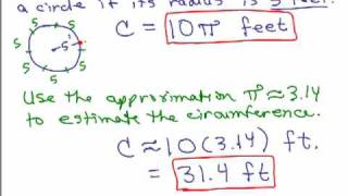 Circles 1  Circumference and Area [upl. by Pandora880]