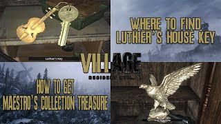 Where to Find Luthiers Key  How To Get Maestros Collection Treasure  Resident Evil 8 Village [upl. by Uy501]