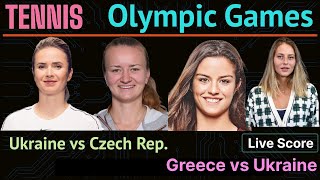 Paris Olympics 2024 Ukraine vs Czech Republic Greece vs Ukraine Olympic Tennis Matches Live Score [upl. by Anirtep]