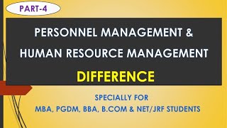 Difference Between Personnel Management amp Human Resource Management Part 4 [upl. by Shayn]