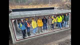 Sucker Brook Culvert Replacement at the Keyes Parker Conservation Area in Pepperell MA [upl. by Miah]