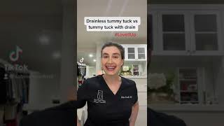 Drainless tummy tuck vs tummy tuck with drain [upl. by Hayott]